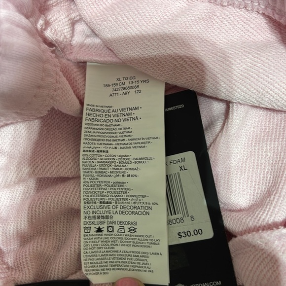 Jordan Jumpman Basketball,hip pockets elastic drawcord waist,,logo,soft,pink foa - Picture 4 of 5